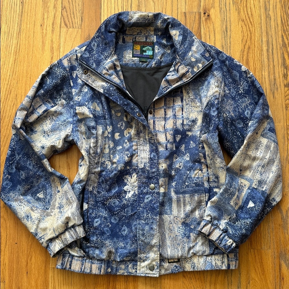 Vintage Forrester’s Blue & Cream Bomber Jacket